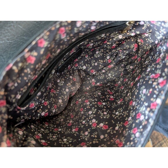 Vintage Y2K Mudd Crossbody Sunburst Perforated Purse 9" Faux Leather Boho Chic - Picture 9 of 13